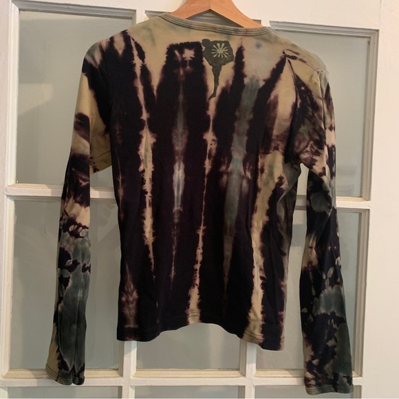 Shibori tie dye American Apparel long sleeve cotton tee - fits medium - Picture 2 of 6